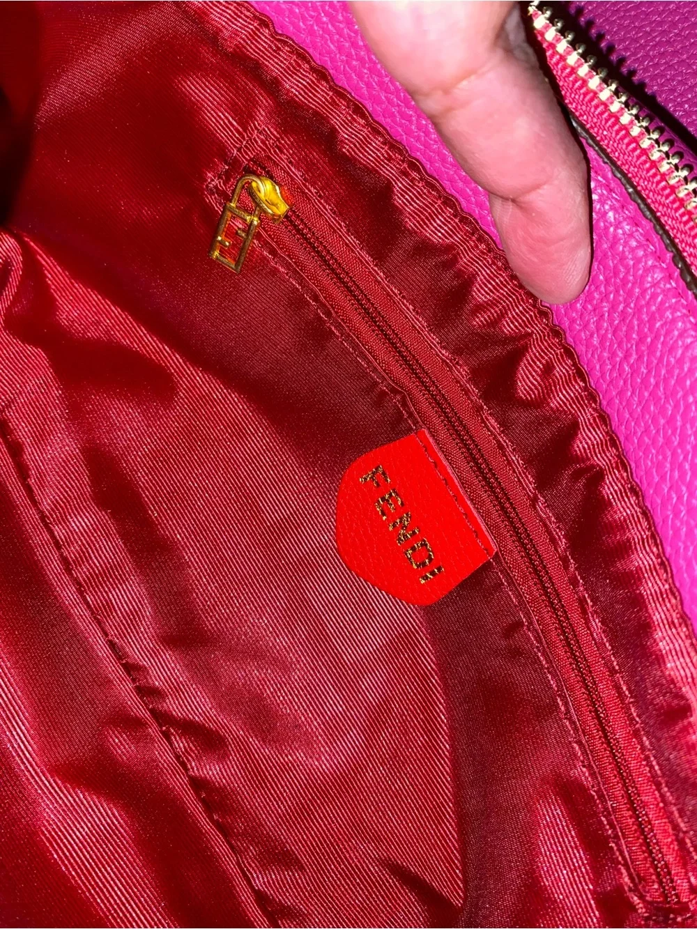 Fuchsia Inspired Leather Shoulder Bag with Gold Buckle